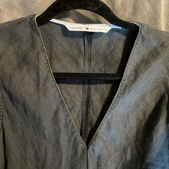 Tommy Hillfiger linen tunic dress . Gray blue . Size 3 , fits like medium - Picture 2 of 9